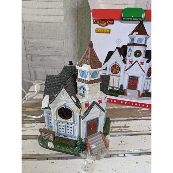 Lemax rosebud chapel Church village Coventry cove - Picture 1 of 7